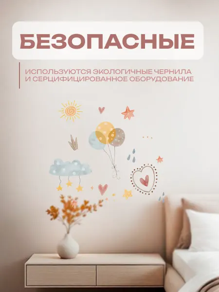 Новый мерч Наклейка интерьерная детская