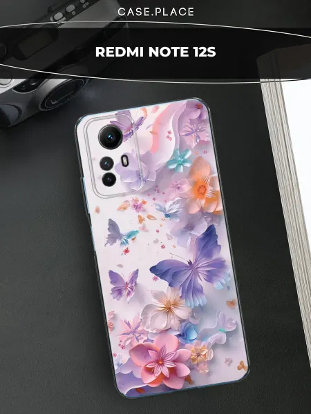 Xiaomi Чехол на Redmi Note 12S с бабочками
