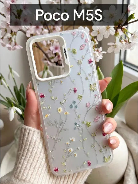 Red Cat Чехол на Xiaomi POCO m5s Полевые цветы 1B
