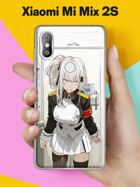 Xiaomi Чехол на Mi Mix 2S с принтом Девушка в военной форме