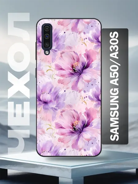 Caseworld Чехол на Samsung A50 принт с цветами