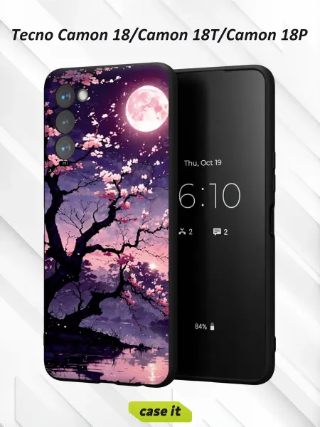 Case it Чехол на Tecno Camon 18с принтом китайская слива