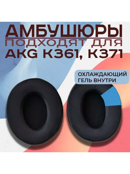 Амбушюры с охлаждающим гелем для наушников, комплект из 2