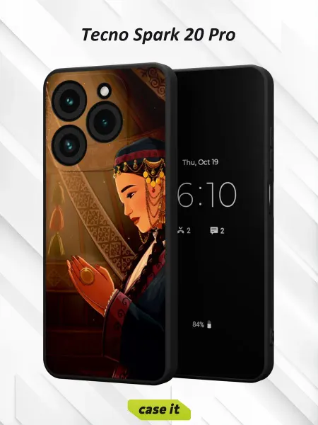 Case it Чехол на Tecno Spark 20 Proс принтом Девушка