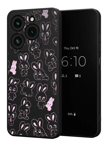 FACTORIA Чехол на Tecno Spark 20 Pro с принтом Зайчики