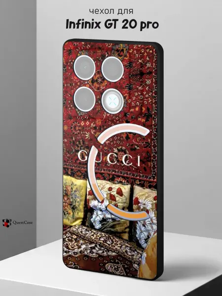 QuestCase Чехол на Infinix GT 20 pro с принтом Гучи