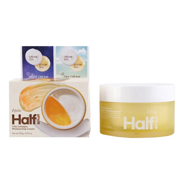 Крем для лица `ESFOLIO` Half&Half 2в1 с коллагеном (увлажняющий и питательный) 100 мл