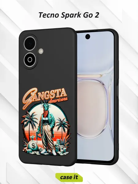 Case it Чехол на Tecno Spark Go 2с принтом American gangster
