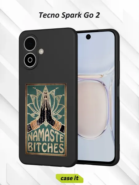 Case it Чехол на Tecno Spark Go 2с принтом Namaste