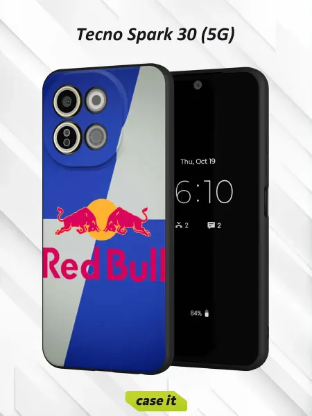 Case it Чехол на Tecno Spark 30 5Gс принтом ред булл