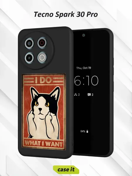 Case it Чехол на Tecno Spark 30 Proс принтом I do what I want