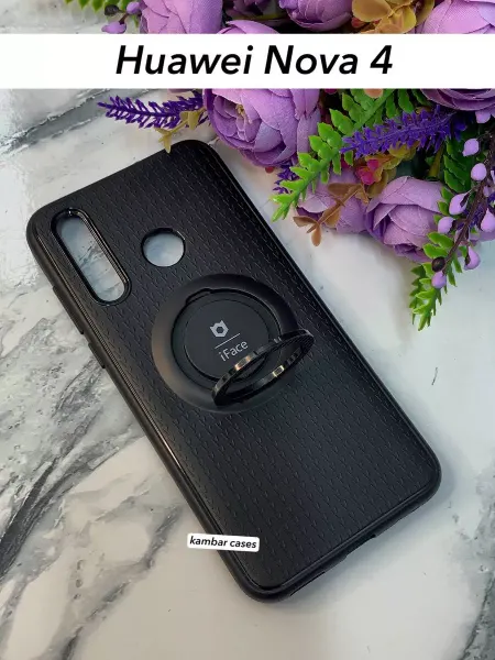 Kambar cases Чехол на телефон Huawei Nova 4 с кольцом матовый