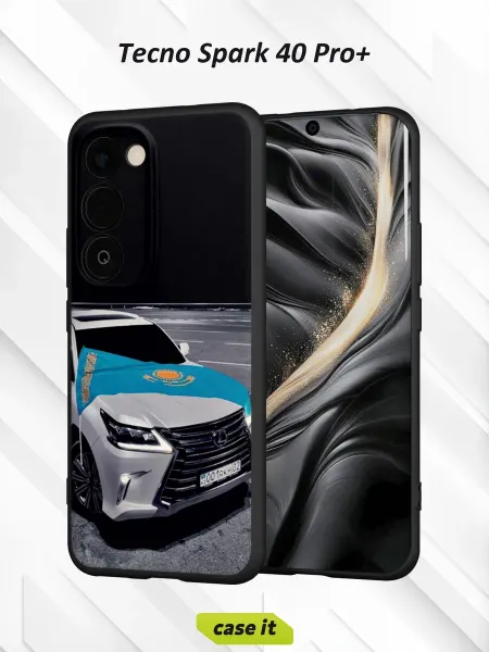 Case it Чехол на Tecno Spark 40 Pro+с принтом Автомобиль
