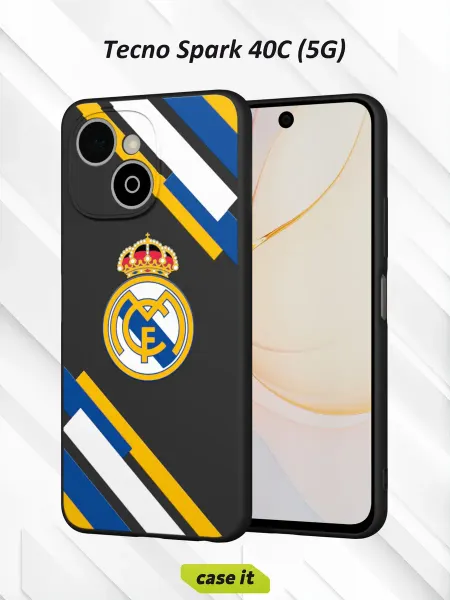 Case it Чехол на Tecno Spark 40C (5G) с принтом Футбольный клуб Реал