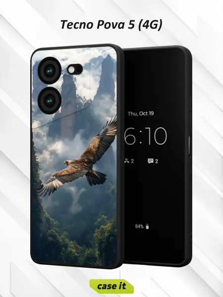 Case it Чехол на Tecno Pova 5 (4G)с принтом Парящий в небе
