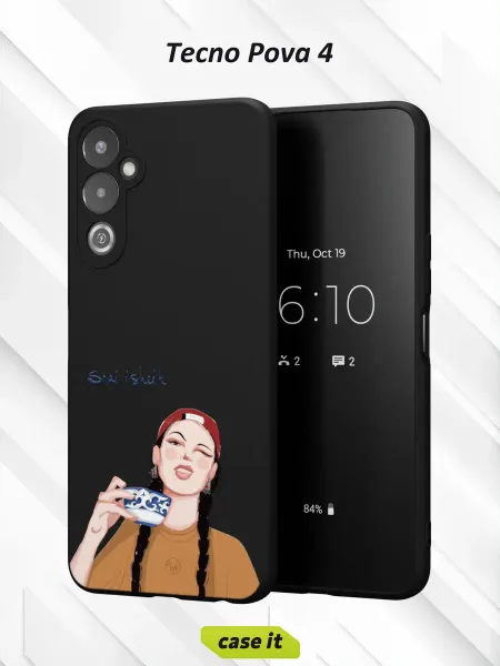Case it Чехол на Tecno Pova 4с принтом Kazakh Girls