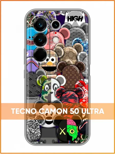 Case Face Чехол на Tecno Camon 50 Ultra с принтом Kaws