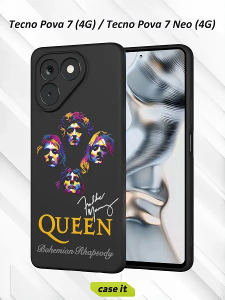 Case it Чехол на Tecno Pova 7 Neoс принтом Queen