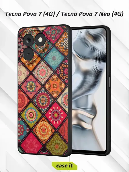 Case it Чехол на Tecno Pova 7 Neoс принтом Мозаика