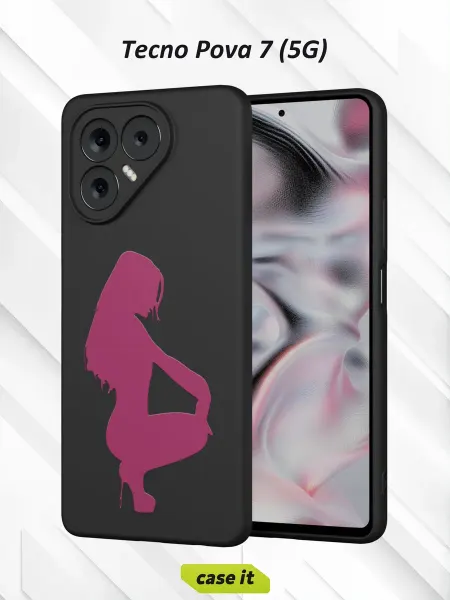 Case it Чехол на Tecno Pova 7с принтом Девушка