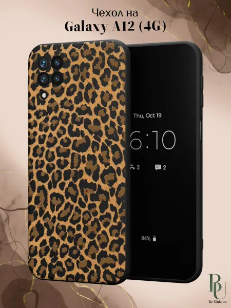 Samsung Чехол на A12 с леопардовым принтом