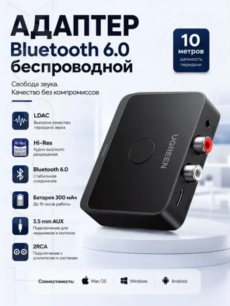 Bluetooth аудио адаптер Ugreen BT505