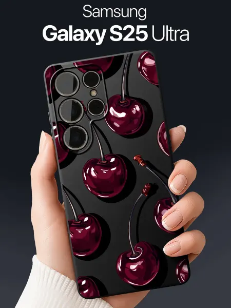 SCDesign Чехол на Samsung Galaxy S25 Ultra с вишнями