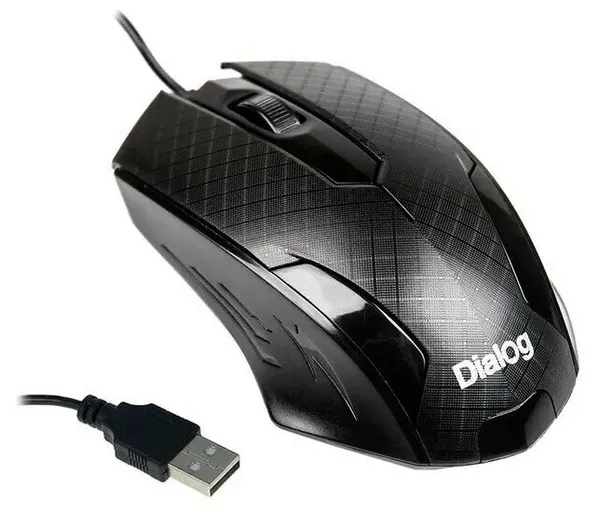Мышь проводная DIALOG MOP-07U, черный