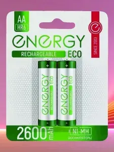 Аккумулятор Energy Eco NIMH-2600-HR6/АА упаковка 2шт