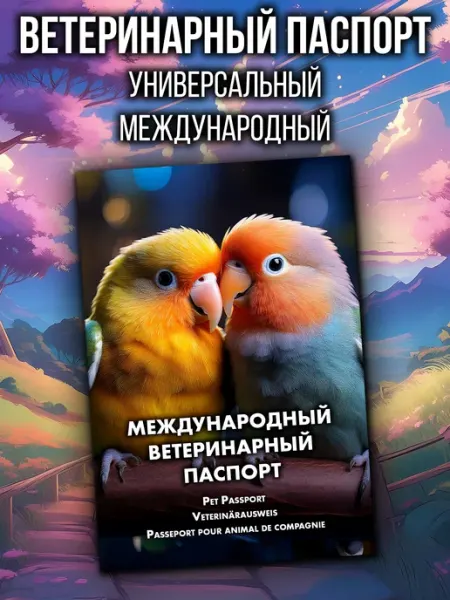 Аурасо Ветеринарный паспорт для попугаев неразлучников