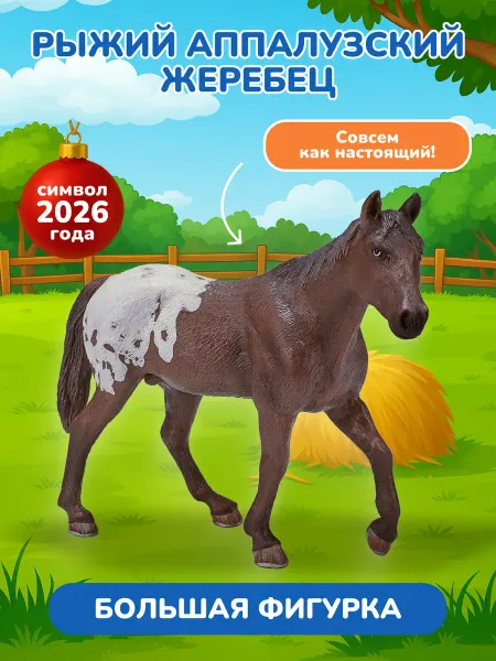 Konik Фигурка-игрушка Аппалузский жеребец, рыжий