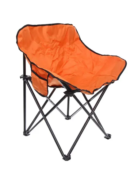 SmiloDeals Садовое кресло складное оранжевое до 100 кг 60х46х70 см