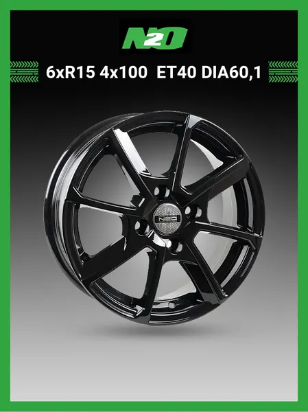 Диск автомобильный NEO N538 6x15 4x100 ET40 60,1 BL
