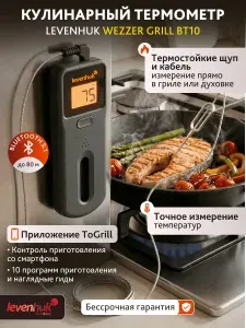 Levenhuk Термометр кулинарный Wezzer Grill BT10