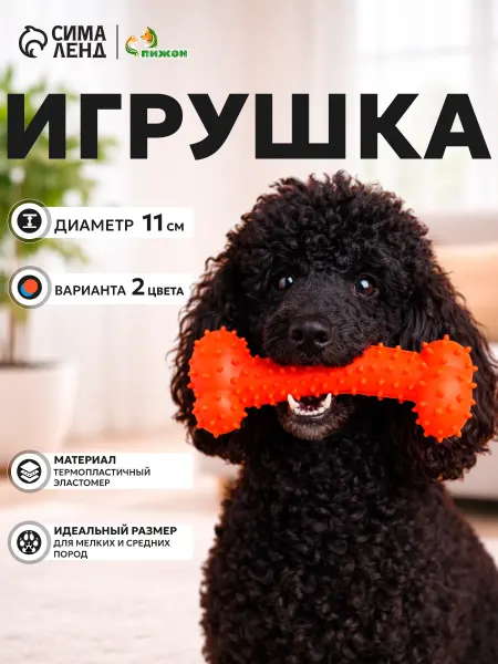 Пижон Игрушка жевательная суперпрочная Любимое лакомство, 11 см