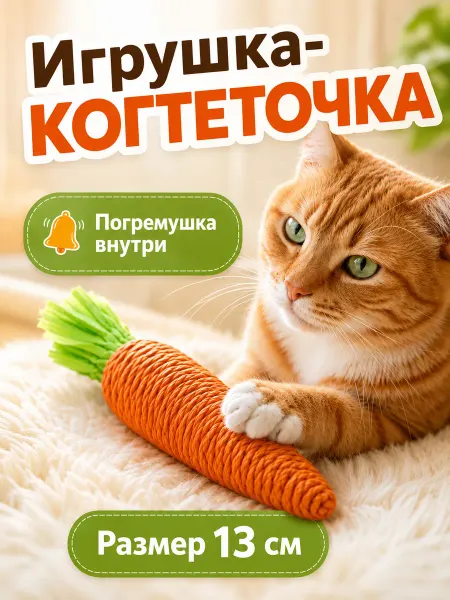 ZooLife 58 Игрушка-когтеточка для кошек с погремушкой внутри