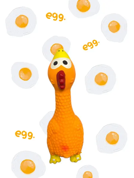 Игрушка для животных Курочка пищалка