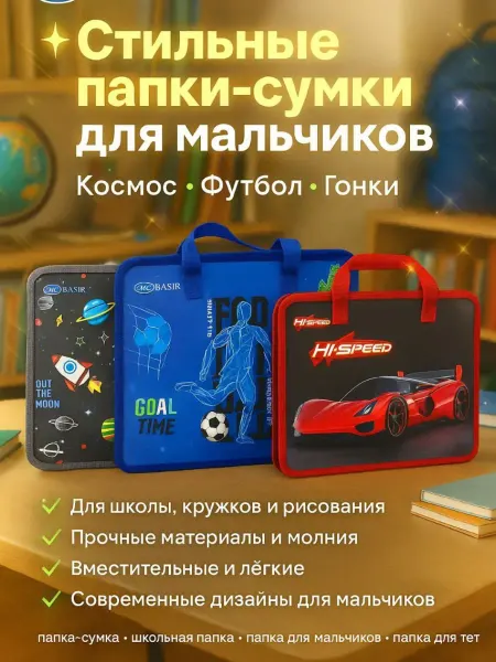 Бине Папка для труда и уроков рисования А4