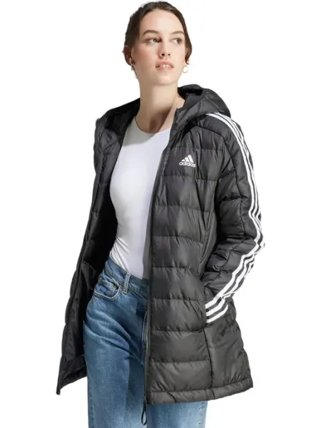 Adidas Парка Essentials 3-Stripes Light Down Hooded Parka