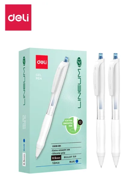 Ручка гелевая 1/3/6/12 шт 0,5 мм EG60B-BL (сн) Deli, 60-BL-EGB