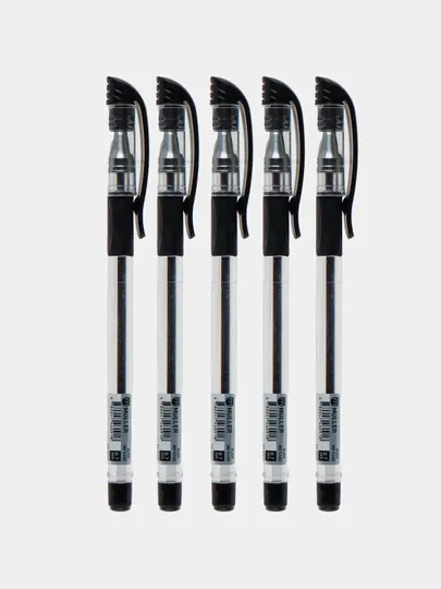 Ручка шариковая Z5 grip, черная, 0.7 мм, 5 штук