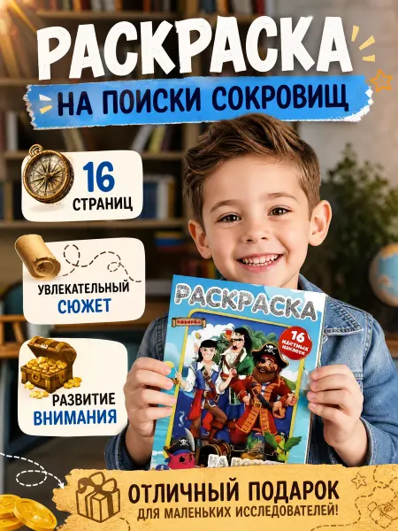 Умка Раскраска для мальчиков и девочек с наклейками а4 в дорогу
