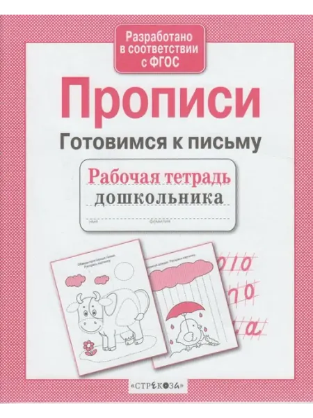 Издательство Стрекоза Рабочая тетрадь дошкольника Прописи Готовимся к письму