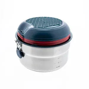 Набор походной посуды из нержавеющей стали Quechua Non-Stick Cookset MH500 4P (на 4 персоны)