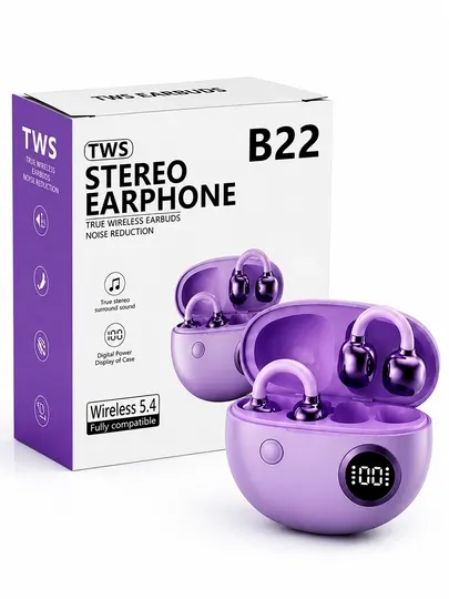Беспроводные наушники TWS B22 Clip, открытого типа, Bluetooth 5.4, спортивные наушники