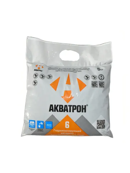 АКВАТРОН Гидроизоляционная смесь " - 6" (5кг) гидроизоляция