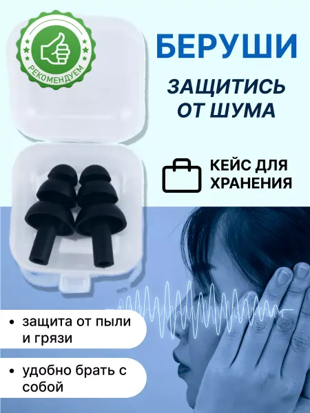 Mobileplus Беруши противошумные для стрельбы, затычки для ушей