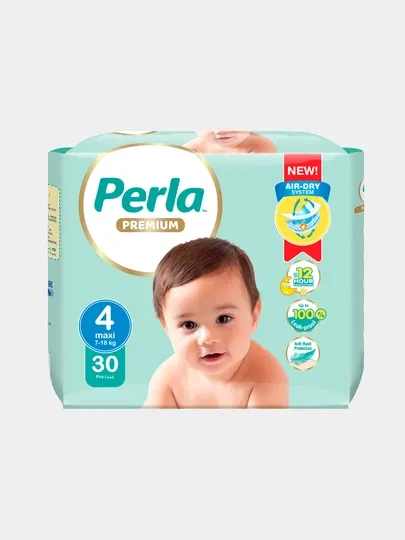Детские подгузники twin pack Perla 4 maxi 7-18 кг, 30 шт