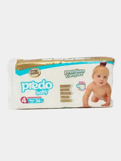Детские подгузники Predo, 4 размер, 7-18 кг, 36 шт