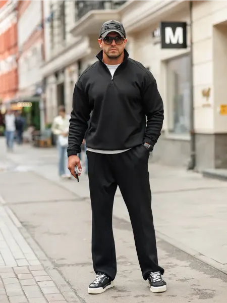 URBAN smartwear Спортивный оверсайз костюм в рубчик